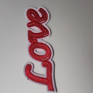 SPARKLE SEQUINS LOVE IRON ON PATCH